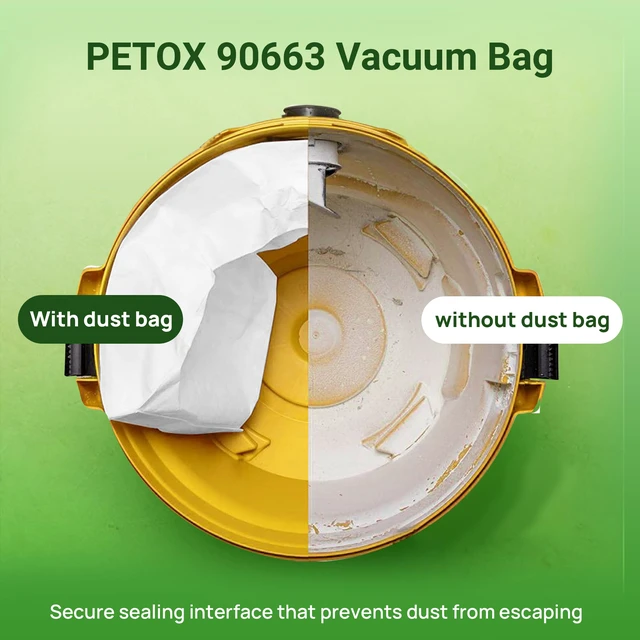 Alt view image 7 of 7 - 15-22 Gallon Vacuum Bag Replacement for 90663 Shop Vac Bags 5 Pack Vacuum Bags Replacement for Type G 90663 9066300 Type J 90673 9067300 and VF2008, High-Efficiency Vaccum Filter bags