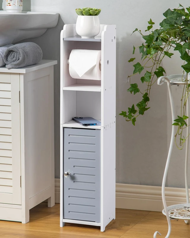 Alt view image 2 of 6 - Toilet Paper Holder Small: Bathroom Storage Cabinet for Renters