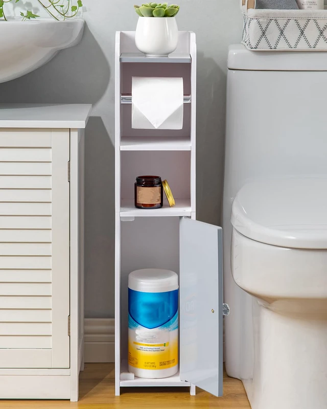 Alt view image 3 of 6 - Toilet Paper Holder Small: Bathroom Storage Cabinet for Renters