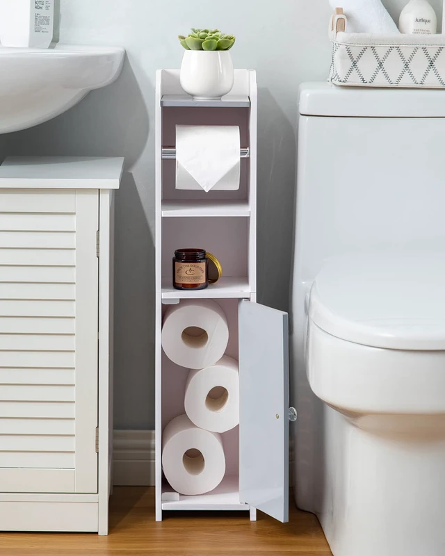 Alt view image 4 of 6 - Toilet Paper Holder Small: Bathroom Storage Cabinet for Renters