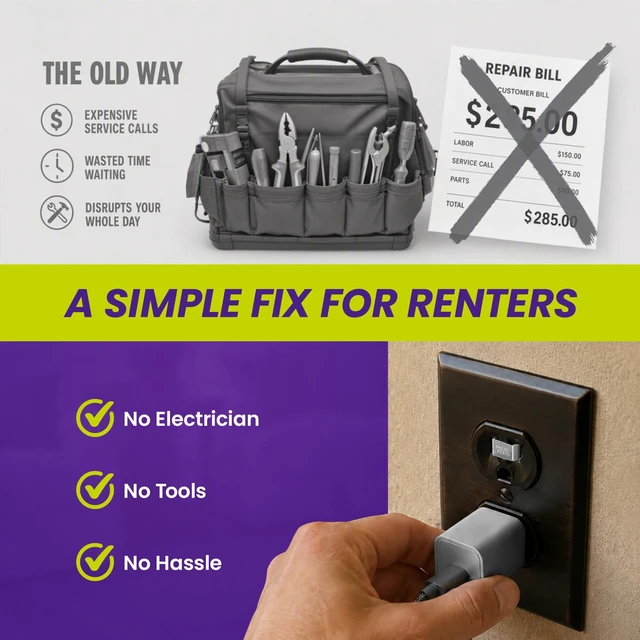 Alt view image 5 of 7 - Loose Outlet Plug Fix | Outlet Tightener| Clear | 25 Pack Loose plug outlet insert gives power cords a, secure fit to help keep plugs in place without slipping or falling out