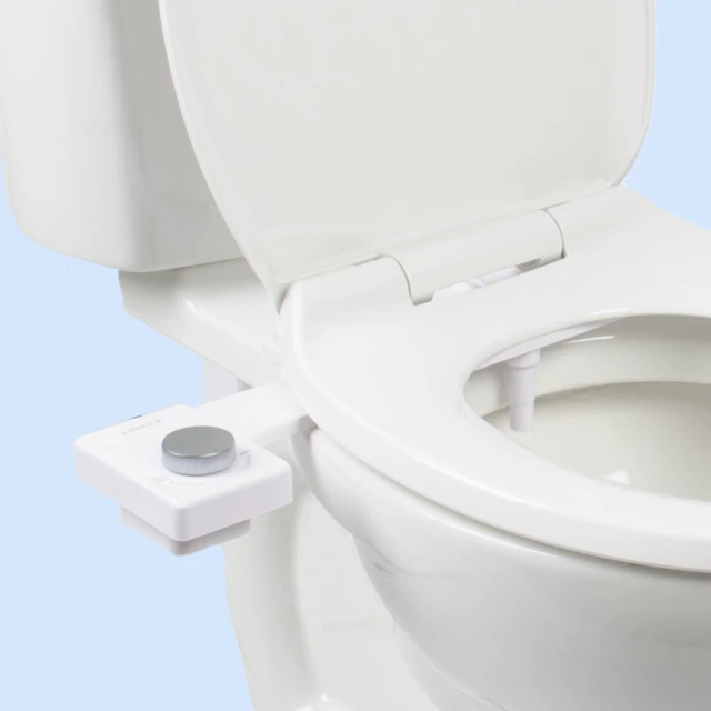 Main image of Fresh Ultra-Slim Starter Bidet Attachment, Silver Non-Electric, Cool Water Rear Wash, Adjustable Pressure, Self-Cleaning, Fits Elongated and Round Toilets, 10 Minute Install