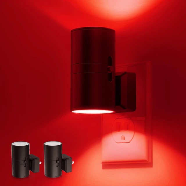 Main image of Red Night Light, Circadian Night Lights Plug into Wall, 2 Pack LED Nightlights with Light Sensor, Sleep Aid Red, Dimmable Night Light for Nursery Kids Adults, Home Decor, Hallway, Bedroom