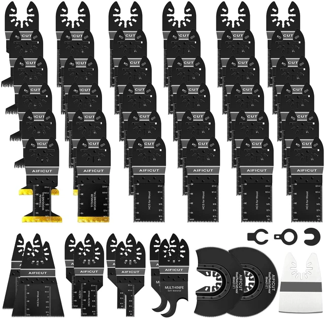 Main image of 50pcs Oscillating Saw Blades Multitool Blades Quick Release Oscillating Tool Blades Kits Compatible with Dewalt Ryobi Milwaukee Rockwell Fein Makita