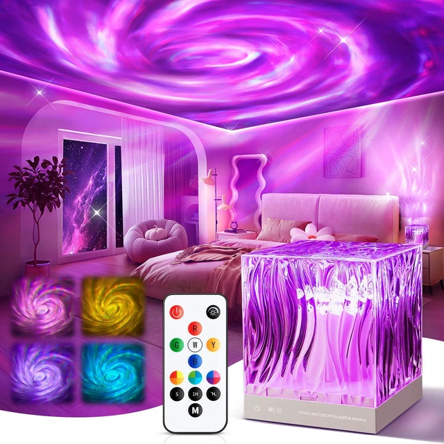 Main image of Galaxy Projector for Bedroom,18-Color Solar System Kids Night Light Projector for Bedroom,Remote Night Light for Kids Flower Lamp Tornado lamp Pink Lights,17 Year Old Girl Gift Ideas Purple Room Decor