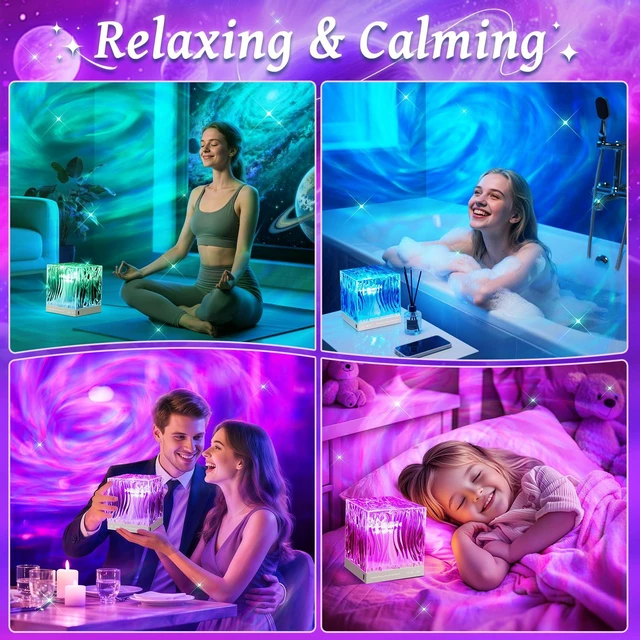Alt view image 5 of 6 - Galaxy Projector for Bedroom,18-Color Solar System Kids Night Light Projector for Bedroom,Remote Night Light for Kids Flower Lamp Tornado lamp Pink Lights,17 Year Old Girl Gift Ideas Purple Room Decor