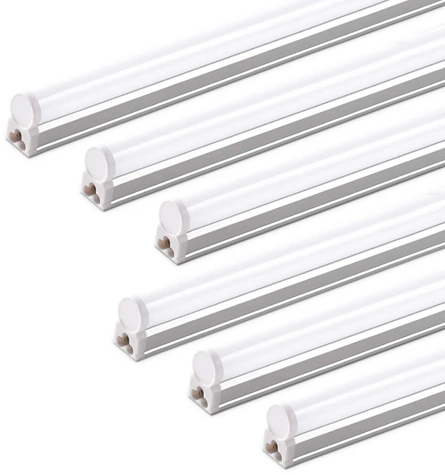 Main image of (Pack of 6 LED T5 Shop Light 3FT, 6500K Super Bright White, 16W 1900lm, Utility Shop Lights, Commercial Bay Light, ETL Listed, Corded Electric with Built-in ON/Off Switch