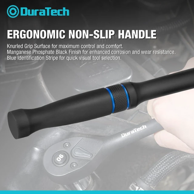 Alt view image 5 of 6 - 3/8-Inch Drive Ratchet, 90-Tooth Quick-Release Ratchet Wrench Reversible, Cr-V Made, 4° Swing, Manganese Phosphate Black Finish, Socket Wrench for Men Women Stocking Stuffer for Men Women