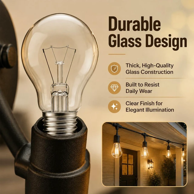 Alt view image 6 of 7 - 6-Pack 60 Watt Incandescent Light Bulbs, A19 E26 Incandescent Bulb Dimmable 2780K Warm White Light, Shatter-Resistant and Durable Bulb