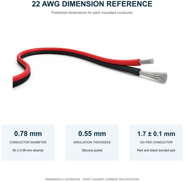 Alt view image 4 of 7 - 22 AWG Silicone Wire, 100ft 2 Conductor Red Black, Tinned Copper Parallel Wire