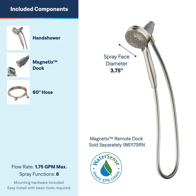 Alt view image 3 of 6 - 26100EPSRN Engage Magnetix Handheld Showerhead, Spot Resist Nickel 6-Function