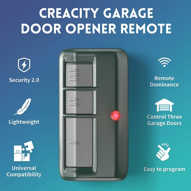 Alt view image 2 of 7 - 1 for Chamberlain LiftMaster Craftsman Garage Door Opener Remote 893LM 893Max 971LM Universal, Green