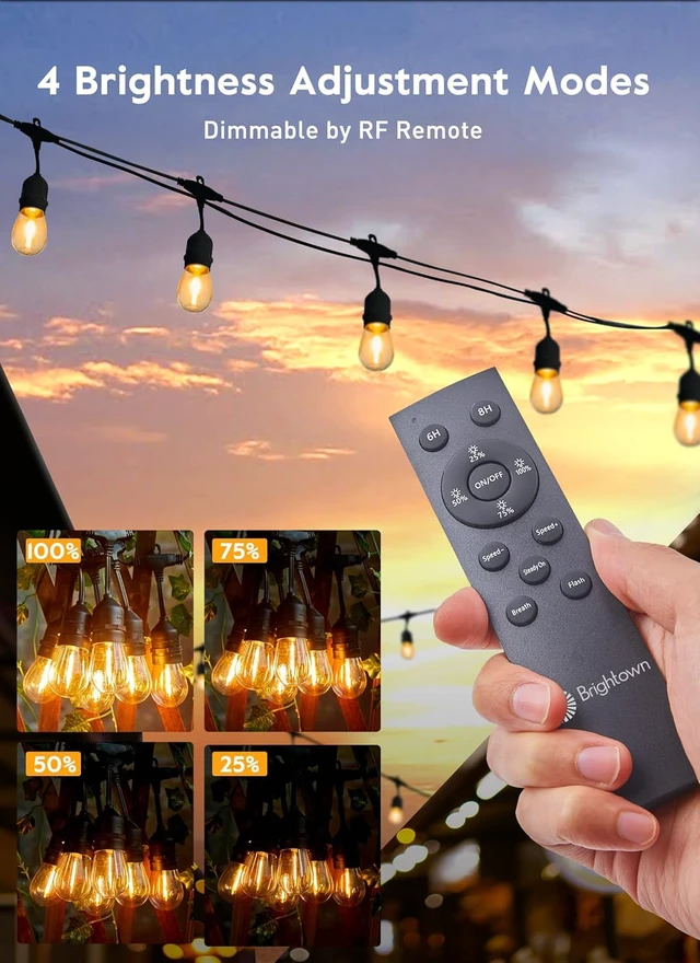 Alt view image 7 of 7 - 55FT Solar String Lights Outdoor, 16+1 Shatterproof LED Lights Waterproof, Remote Control, Dimmable, Timer, 3 Light Modes Solar Lights for Yard, Camping, Parties and Outdoor Decor