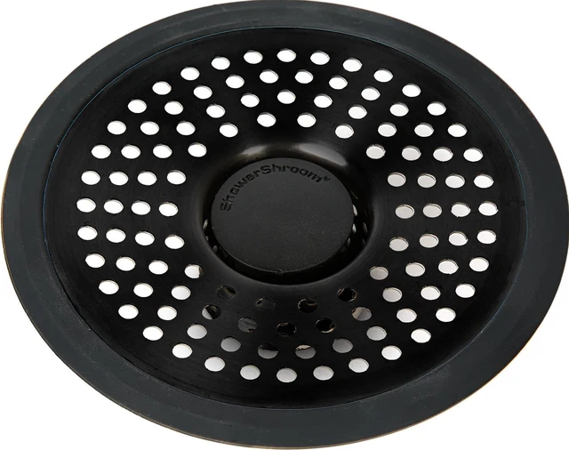 Alt view image 2 of 7 - Ultra Matte Black Hair Catcher, Stainless Steel Drain Protector, Fits All Shower Drains