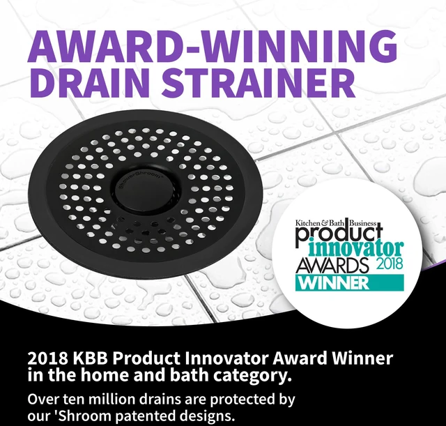 Alt view image 3 of 7 - Ultra Matte Black Hair Catcher, Stainless Steel Drain Protector, Fits All Shower Drains