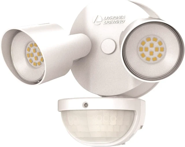 Alt view image 4 of 7 - HomeGuard 2-Light LED Outdoor Flood Lights, Motion Sensor White Motion Sensor Outdoor Lights with Dusk to Dawn, 4000K Cool White, Round Heads (HGX LED 2RH 40K 120 MO WH M2)