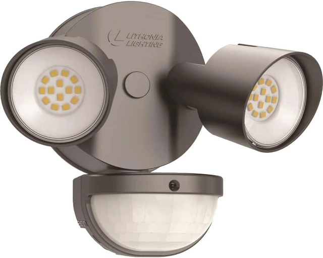 Main image of HomeGuard 2-Light LED Outdoor Flood Lights, Motion Sensor Dark Bronze Motion Sensor Outdoor Lights with Dusk to Dawn, 4000K Cool White, Round Heads (HGX LED 2RH 40K 120 MO DDB M2)