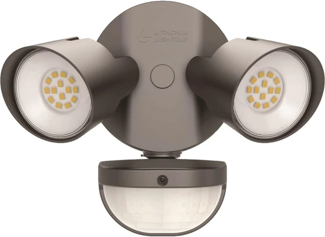 Alt view image 6 of 7 - HomeGuard 2-Light LED Outdoor Flood Lights, Motion Sensor Dark Bronze Motion Sensor Outdoor Lights with Dusk to Dawn, 4000K Cool White, Round Heads (HGX LED 2RH 40K 120 MO DDB M2)
