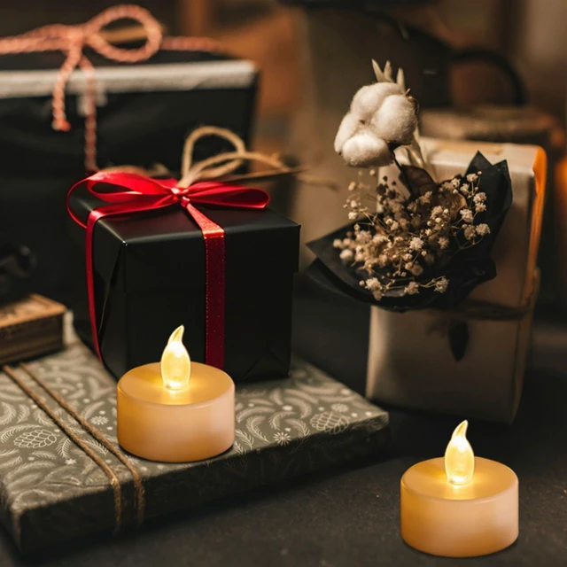 Alt view image 4 of 7 - 200PCS Flameless LED Tea Lights Candles, Realistic and Bright Flickering Long Lasting 200Hours Battery-Powered, Ideal Party, Wedding, Birthday,Halloween, Christmas,Home, Table Decoration WarmYellow