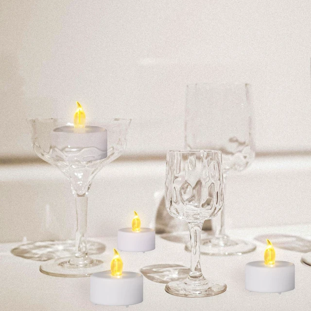 Alt view image 3 of 7 - 200PCS Flameless LED Tea Lights Candles, Realistic and Bright Flickering Long Lasting 200Hours Battery-Powered, Ideal Party, Wedding, Birthday,Halloween, Christmas,Home, Table Decoration WarmYellow