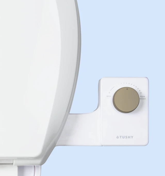 Main image of Fresh Ultra-Slim Starter Bidet Attachment, Matte Brass Non-Electric, Cool Water Rear Wash, Adjustable Pressure, Self-Cleaning, Fits Elongated and Round Toilets, 10 Minute Install