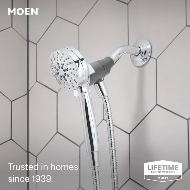 Alt view image 2 of 7 - Engage Magnetix Chrome 3.5-Inch Six-Function Detachable Handheld Showerhead with Magnetic Docking System, 26100