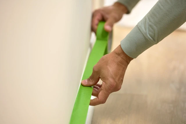 Alt view image 5 of 7 - Multi-Surface Painter's Tape with PAINTBLOCK, 1 in Wide (0.94 in x 60 yd), Quick Stick Medium Adhesion, Premium Green Painters Tape Removes Clean, 6 Roll (240659)