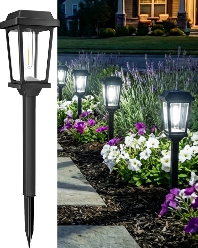 Main image of Solar Pathway Lights Outdoor LED Garden Lights for Yard Walkway Driveway Auto On Off 6000K Cool White Waterproof Solar Lights For Outdoor Yard Landscape Path Lawn Décor, 810Hours, 8 Pack