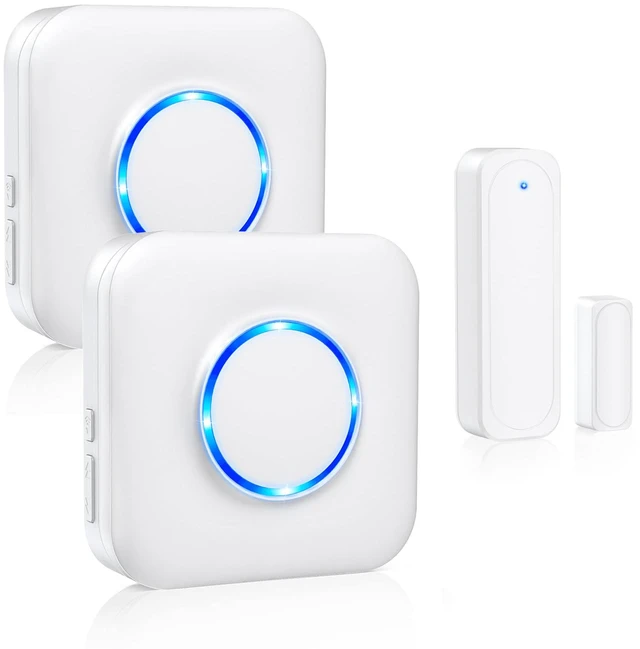 Main image of Door Chime When Door Opens, Doorbell Alarm for Home, Office, Store 600FT Long Range Open Door Bell with 58 Chimes & 5 Volume Levels. Ideal Entry Alert for Kids, Toddler & Dementia Safety