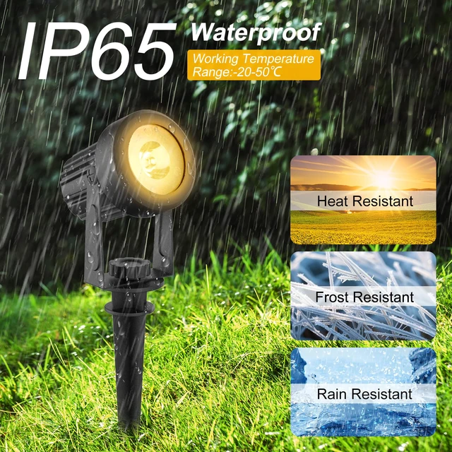 Alt view image 3 of 7 - Solar Spot Lights Christmas 6-in-1 Outdoor Warm White 3000K for Tree Lawn Driveway Pathway Halloween