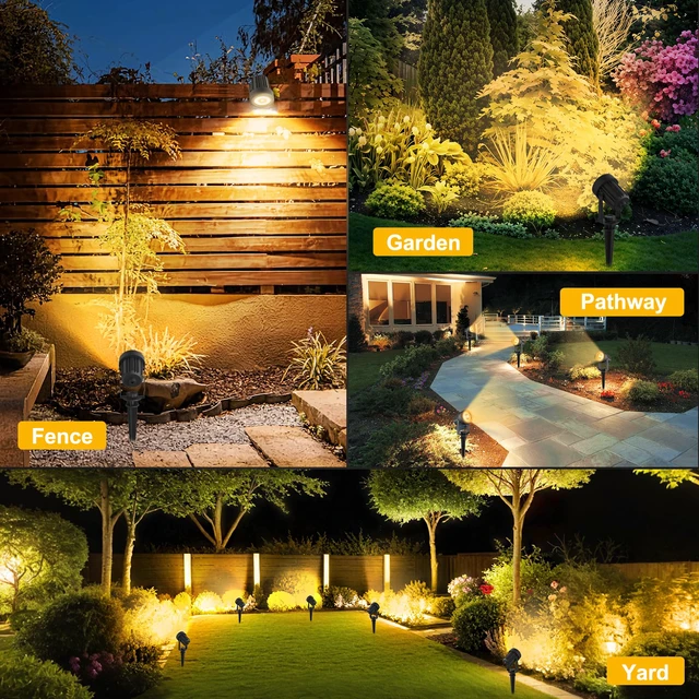 Alt view image 7 of 7 - Solar Spot Lights Christmas 6-in-1 Outdoor Warm White 3000K for Tree Lawn Driveway Pathway Halloween
