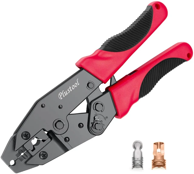 Main image of Crimping Tool for Spark Plug Ignition Wire, 8.5mm Ratchet Spark Plug Wire Crimper - Crimping Pliers - Electrical Terminal Crimping Tool