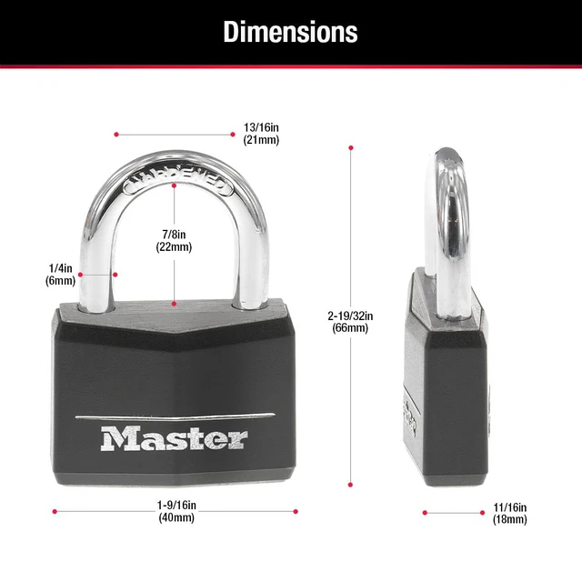Alt view image 6 of 7 - 141Q Covered Aluminum Keyed Padlock, 4 Pack, Black