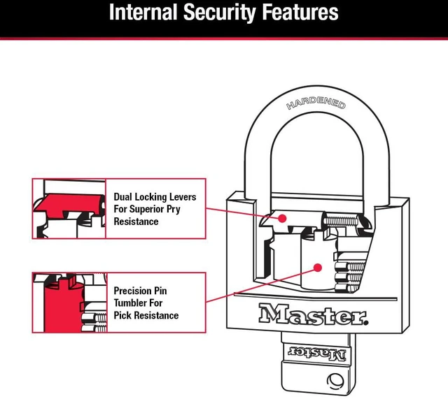 Alt view image 5 of 7 - 141Q Covered Aluminum Keyed Padlock, 4 Pack, Black
