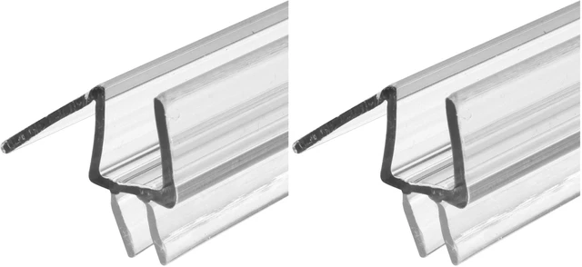 Main image of M 6258 Frameless Shower Door Bottom Seal for 3/8 in. Thick Glass Doors Stop Shower Leaks and Create a Water Barrier, 36 in., Clear Vinyl (Single Pack) (Pack of 2)