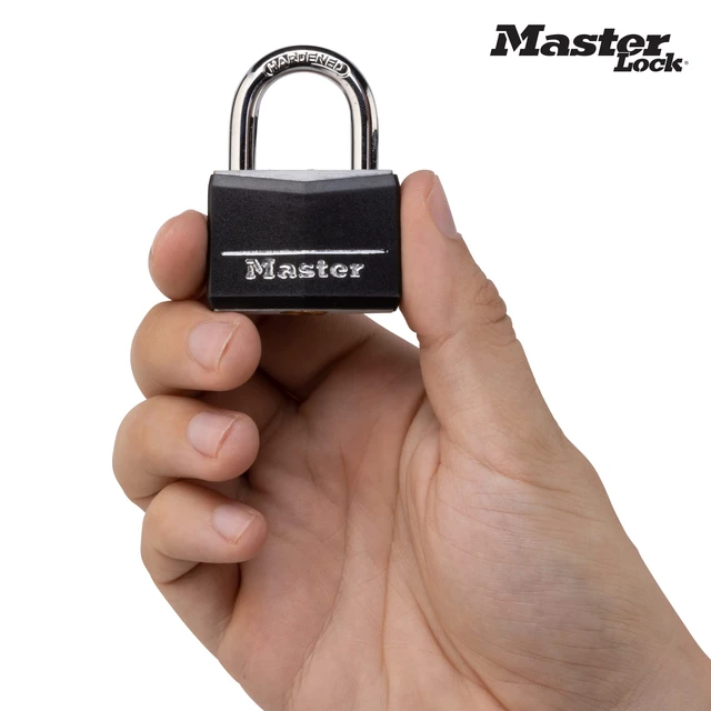 Alt view image 7 of 7 - 141Q Covered Aluminum Keyed Padlock, 4 Pack, Black
