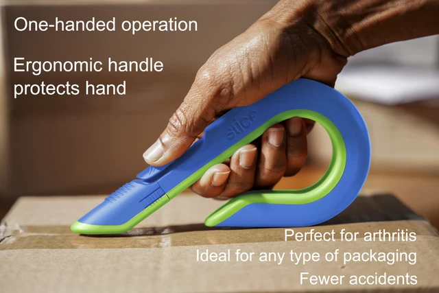 Alt view image 5 of 6 - Box Cutter, Heavy Duty Utility Knife, Safe Ceramic Blade Lasting 11x Longer than Metal, Blue, 1 Pack