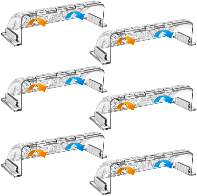 Main image of Magnetic Air & Heat Deflectors, 9"-15.5" Adjustable AC Vent Deflector with Unique Surface, Vent Redirector, for Sidewall, Ceiling Registers and Floor Vent Covers (6 Pack)