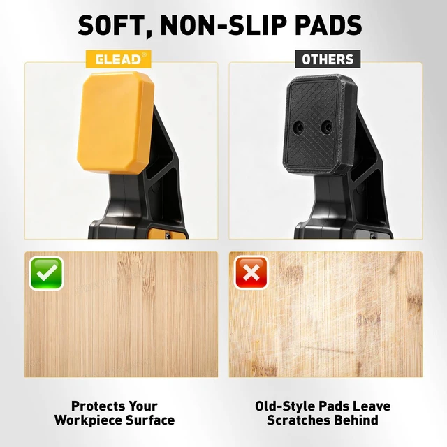 Alt view image 6 of 7 - 6-Pack 12 Inch Bar Clamps for Woodworking with 2-Piece Clamp Connector, 12" Quick-Release Wood Clamps with 150 LBS Load Limit, Trigger Clamp Set, One-Handed Clamps/Spreader for Woodworking