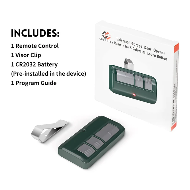 Alt view image 7 of 7 - 1 for Chamberlain LiftMaster Craftsman Garage Door Opener Remote 893LM 893Max 971LM Universal, Green