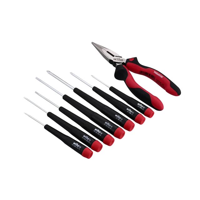 Alt view image 4 of 5 - 26190 Slotted and Phillips Screwdriver Set, 8 Piece Bonus 6.3 Inch Long Nose Pliers, Extra-Long Handles, Chrome-Plated
