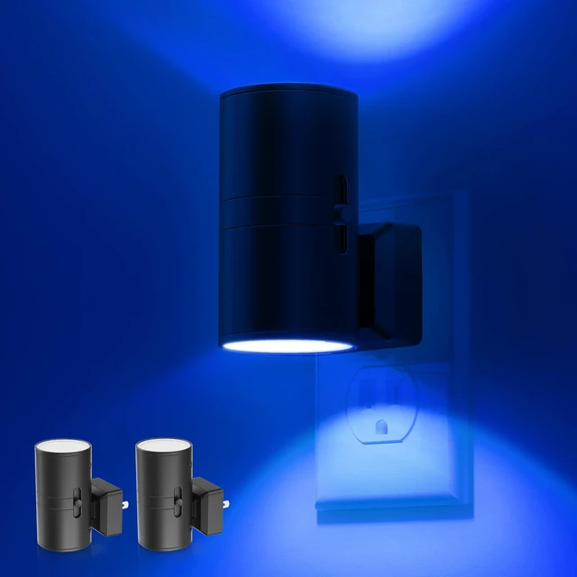 Main image of Calm Blue Night Light, Night Lights Plug into Wall, Dimmable Nightlight with Light Sensor, LED Nightlights for Bluey Home Decor, Party, Holiday, Bathroom Bedroom Hallway Kitchen, 2 Pack