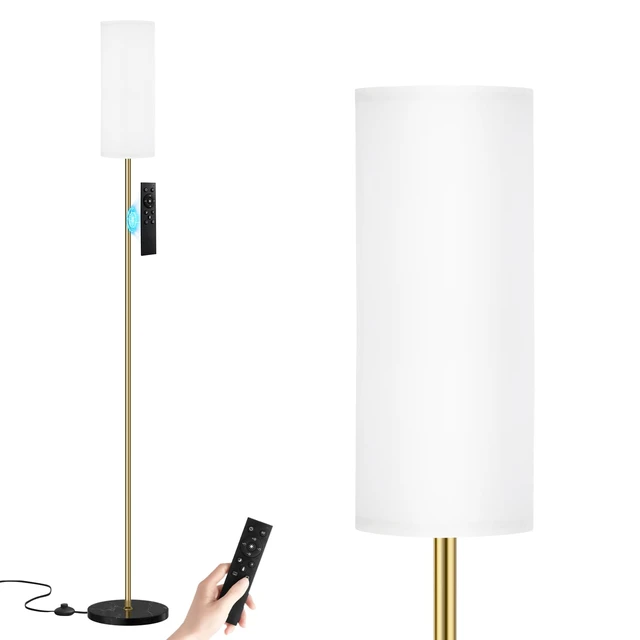 Main image of 64'' Floor Lamps for Living Room with Remote Control and Stepless Dimmable Colors Temperature & Brightness, Gold Standing Lamp with Black Marble Base