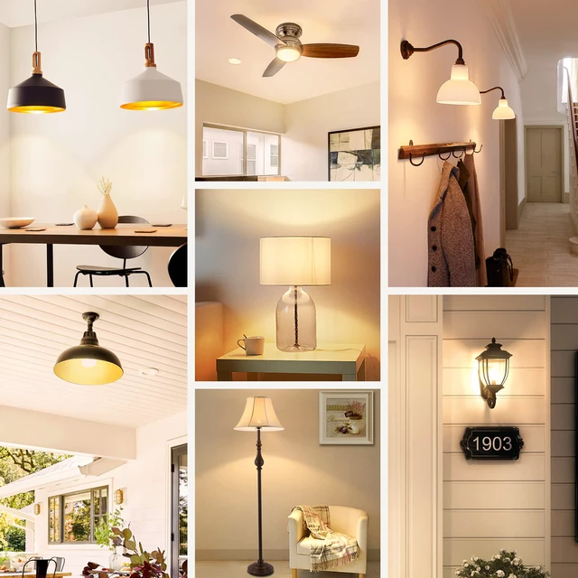 Alt view image 6 of 7 - A19 LED Light Bulbs, 100 Watt Equivalent, Warm White 2700K, 1500 Lumens, E26 Base, Non-Dimmable, 13W Bright LED Bulbs, 4-Pack