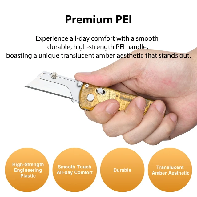 Alt view image 3 of 7 - U1 Pro Multitool Folding Utility Knife with Folding Screwdriver Quick Change Blade EDC Utility Knife with Secure Rail Lock & Pocket Clip for Men & Women (PEI)