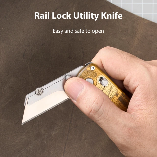 Alt view image 4 of 7 - U1 Pro Multitool Folding Utility Knife with Folding Screwdriver Quick Change Blade EDC Utility Knife with Secure Rail Lock & Pocket Clip for Men & Women (PEI)