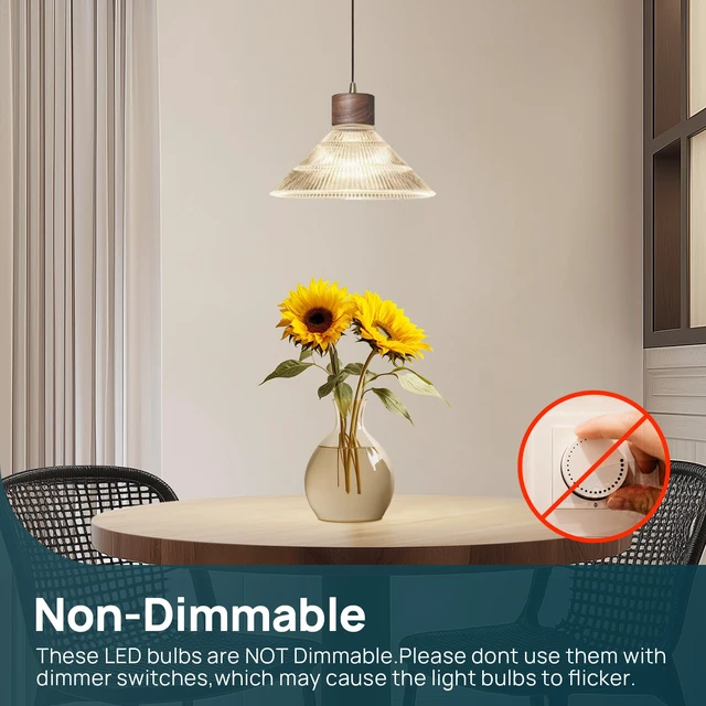 Alt view image 4 of 7 - A19 LED Light Bulbs, 60 Watt Equivalent, 4000K Cool White 6 Packs 8.5W 840 Lumens Non-Dimmable LED Bulbs, E26 Standard Base 120V, Energy Efficient for Bedroom Home Office Living Room