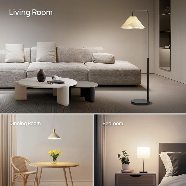 Alt view image 6 of 7 - A19 LED Light Bulbs, 60 Watt Equivalent, 4000K Cool White 6 Packs 8.5W 840 Lumens Non-Dimmable LED Bulbs, E26 Standard Base 120V, Energy Efficient for Bedroom Home Office Living Room
