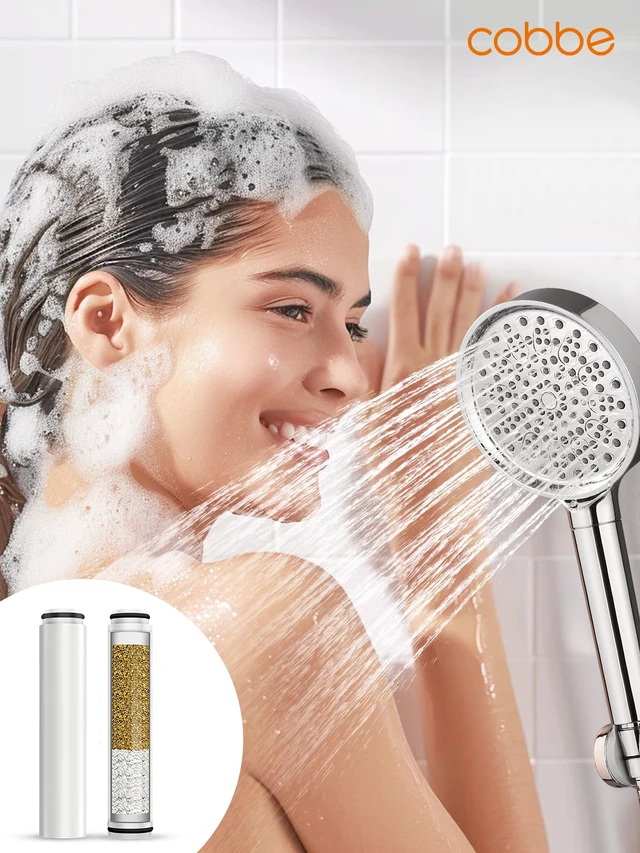 Alt view image 7 of 7 - 4 Pack Replacement Filters for Handheld Shower Head - UPGRADE FILTERING DURATION - Remove Chlorine - Reduces Dry Itchy Skin