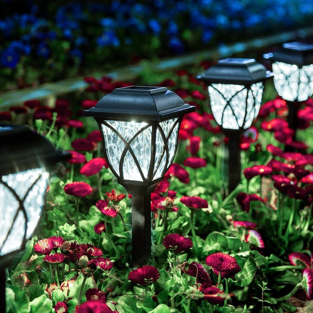 Main image of 8 Pack Solar Lights Outdoor Waterproof, LED Solar Garden Lights Outdoor Decorations, Garden Decor for Yard, Patio, Landscape, Planter, Walkway (Cold White)